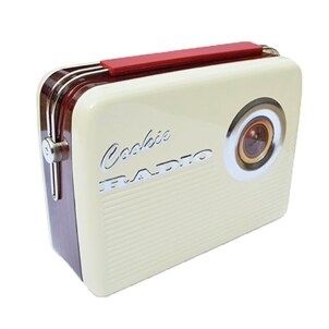 Plåtburk Radio Creme