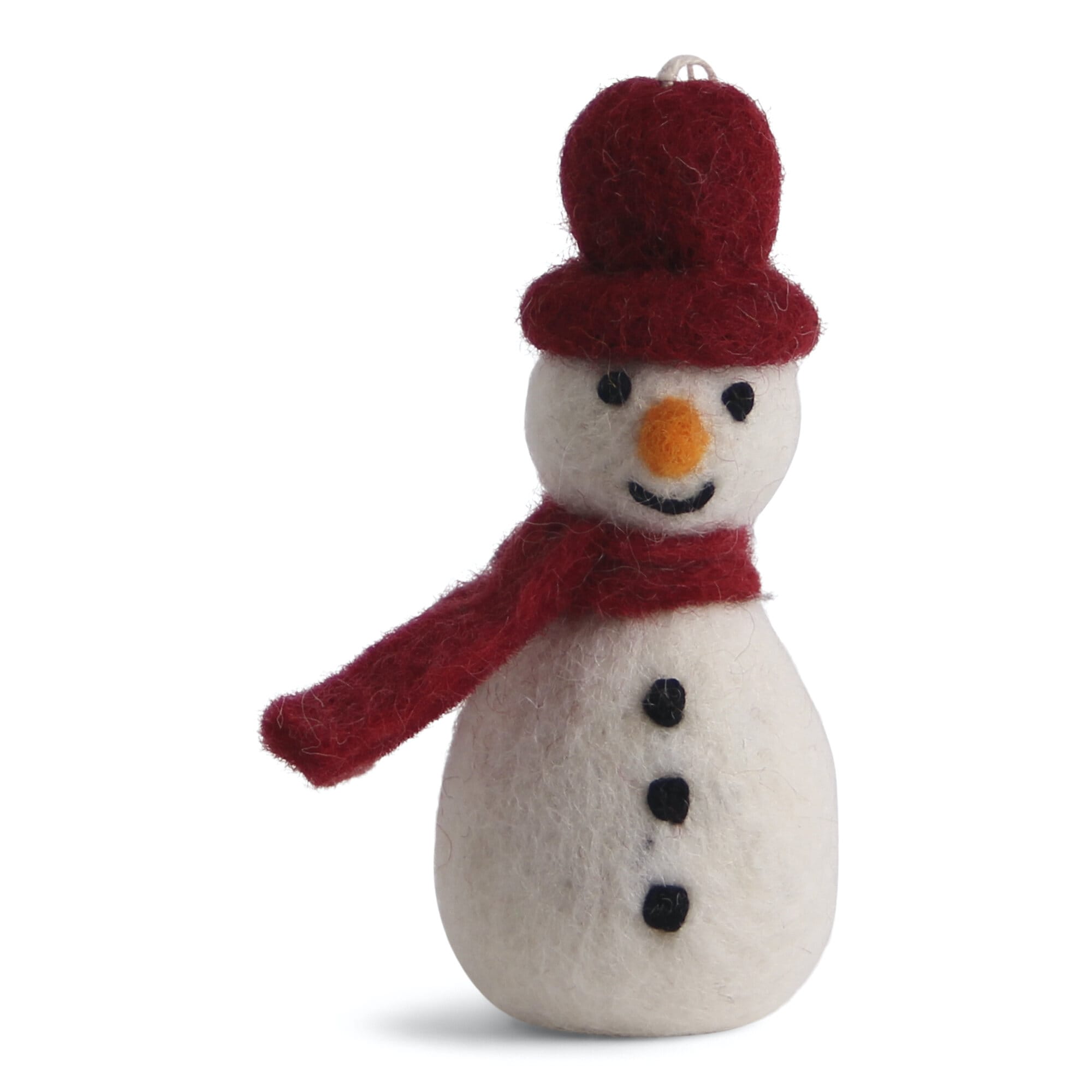 Snögubbe m. Röd Halsduk