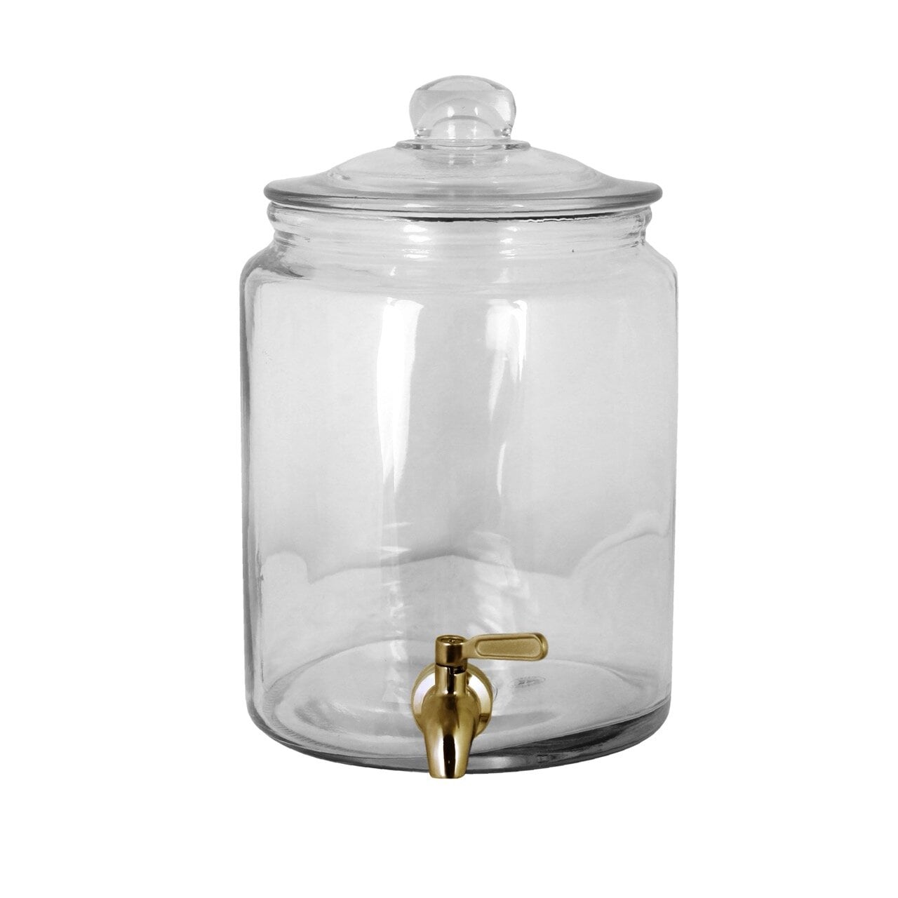 Glasburk Rak m. Kran Mässing 6 L