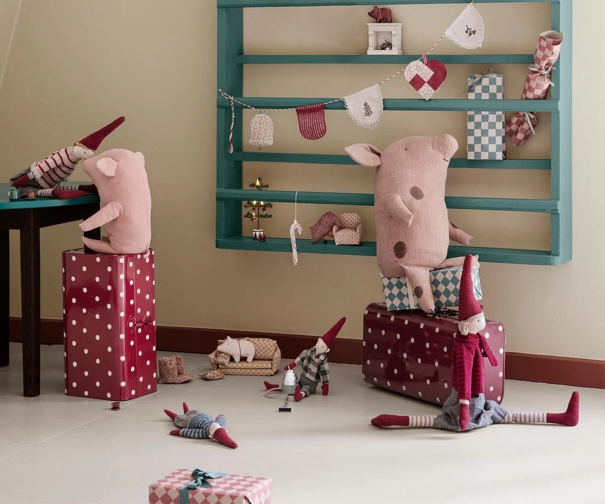Tomte Pixy Size 4 Tjej Randig Stickad Kofta