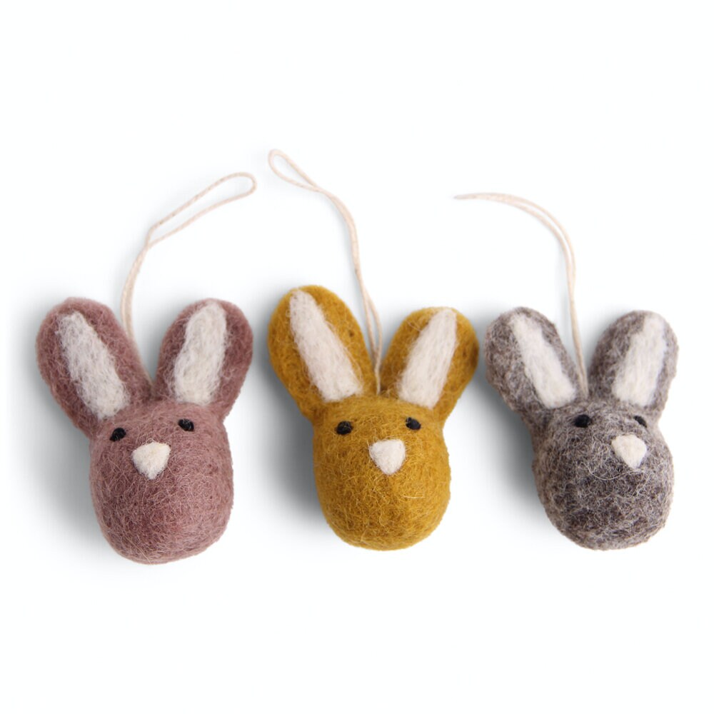 Mini Kaniner Brända Färger 3-pack