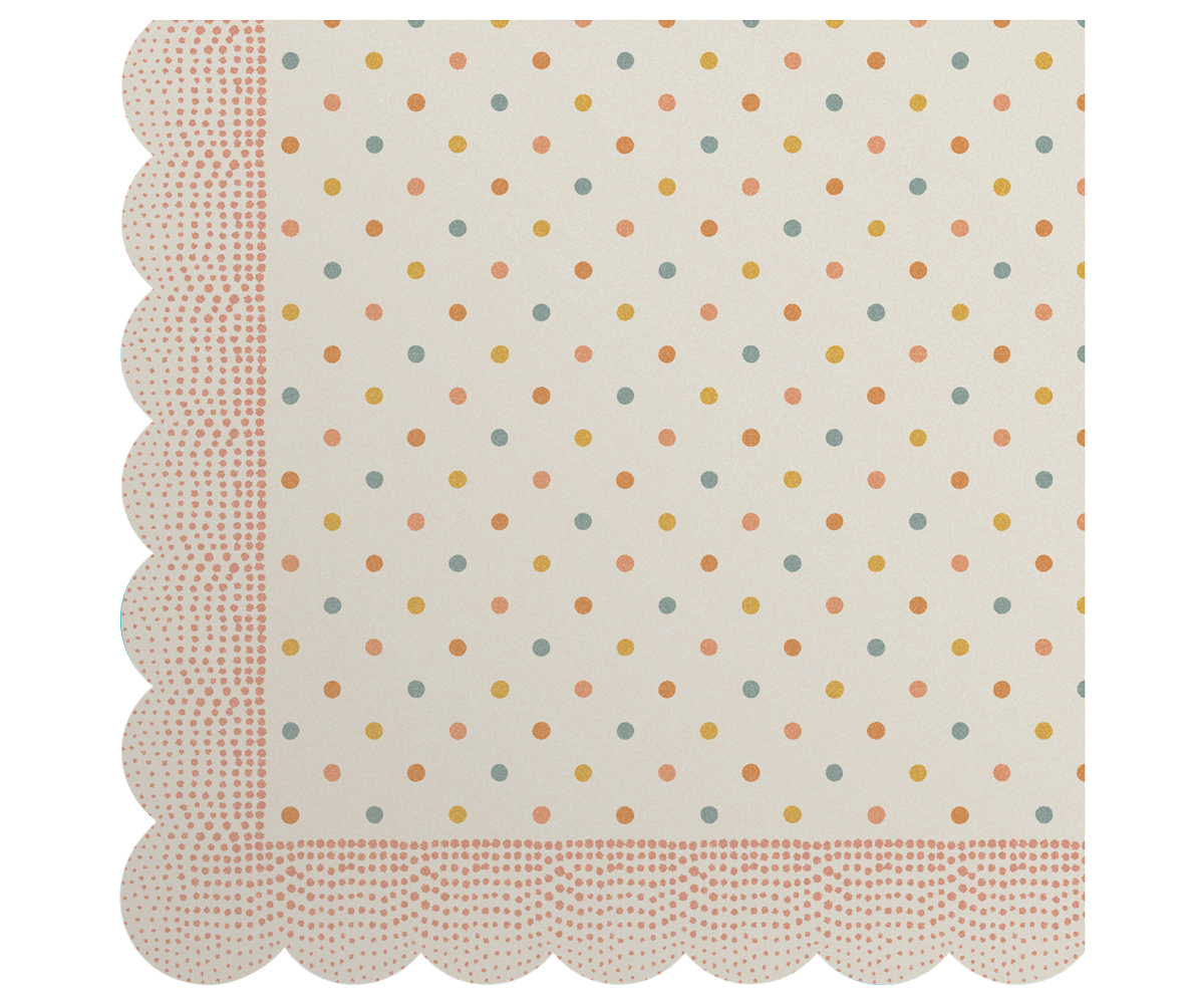 Pappersservett Multi Dots Rosa