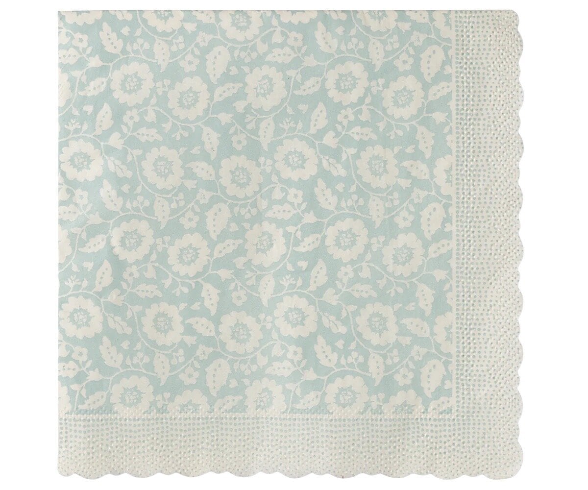 Pappersservett Blommor Mint