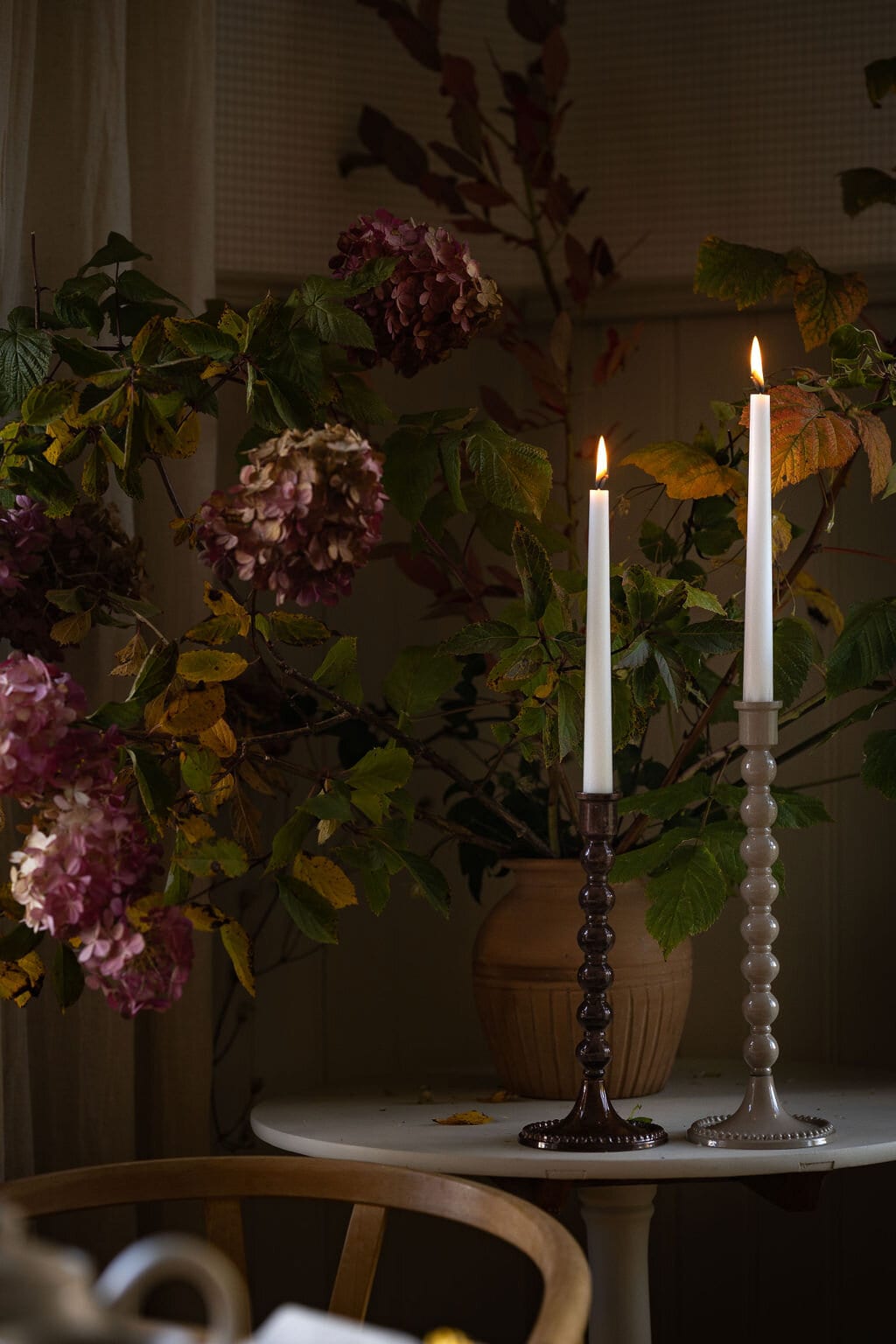 Ljusstake Sigrid Beige Stor