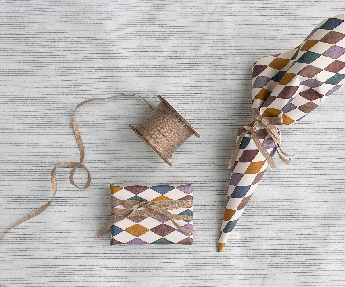 Band Dekoration Vintage Rosa/Guld
