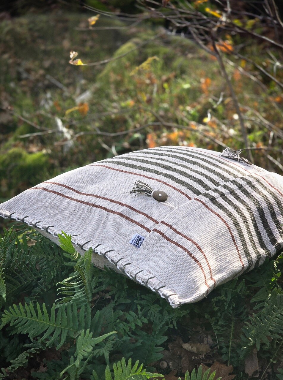 Kuddfodral Finnveden 50 x 50 Offwhite/Grön