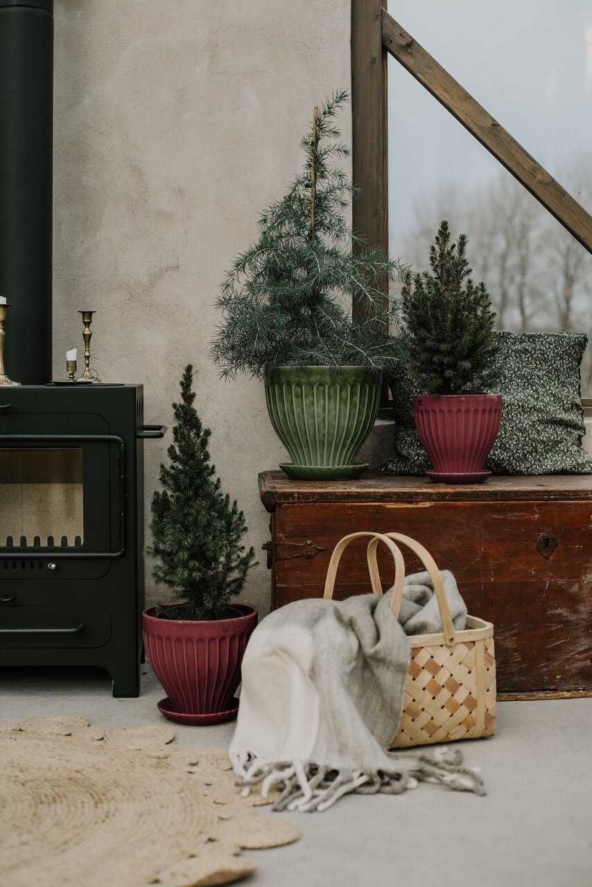 Kruka Anna 25 cm Mörkgrön