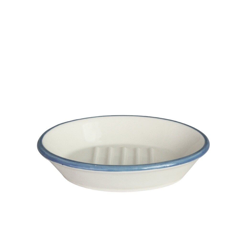 Tvålkopp Edith Oval Blå/Krämvit