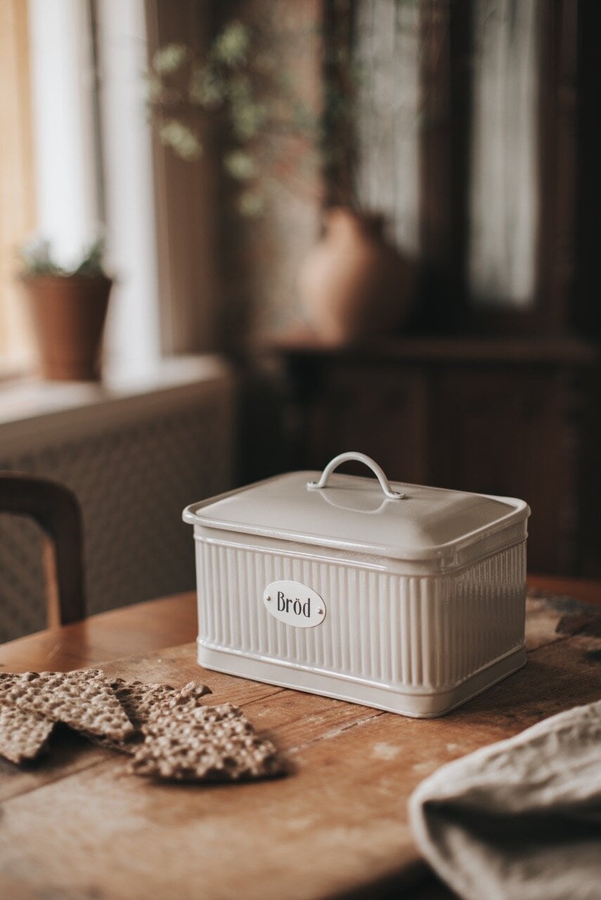 Plåtburk Hugo Bröd Beige