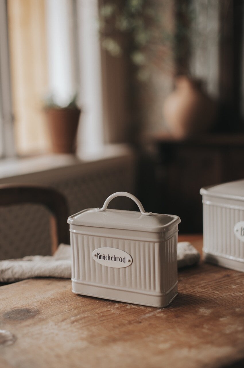 Plåtburk Hugo Knäckebröd Beige