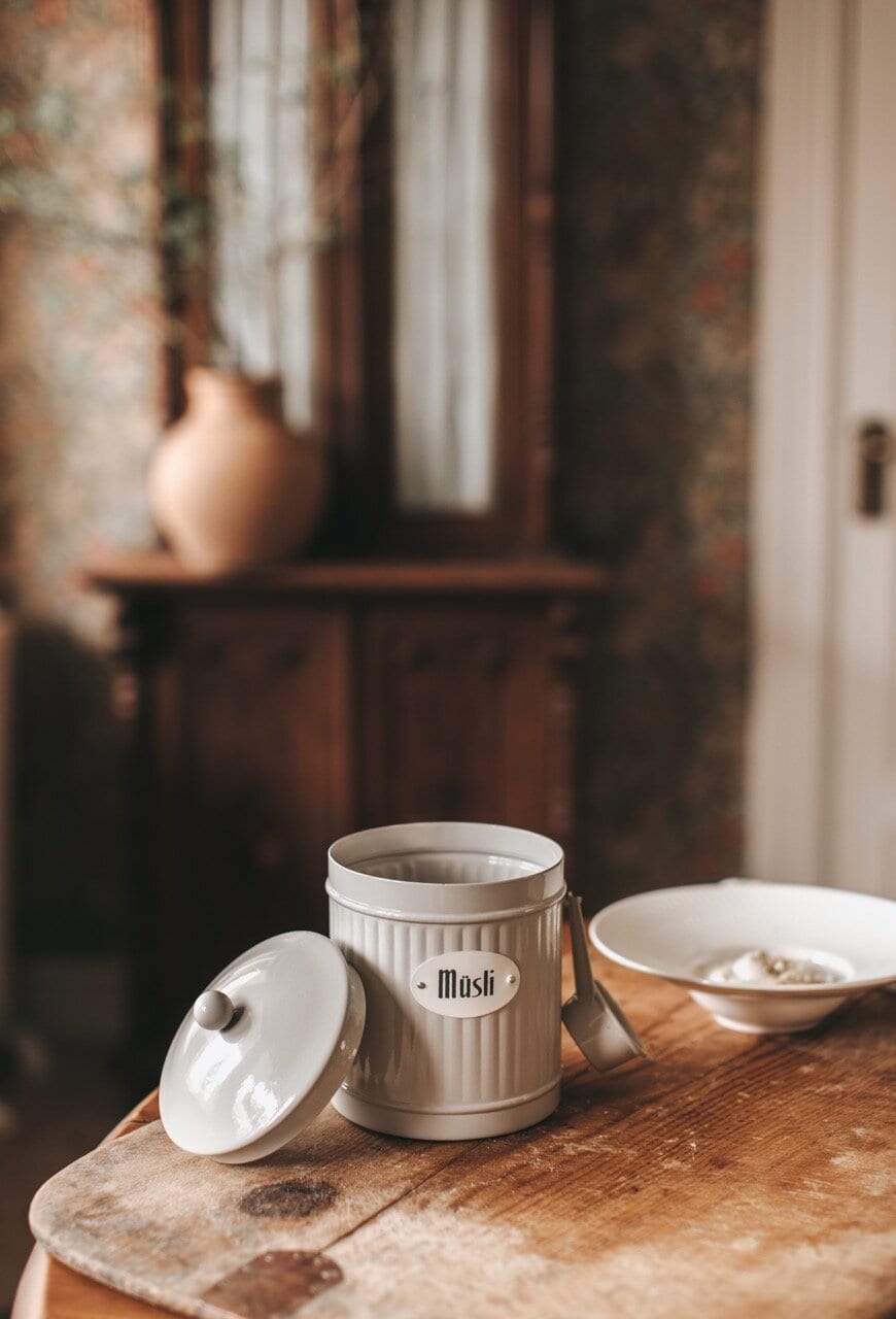 Plåtburk Hugo Müsli Beige