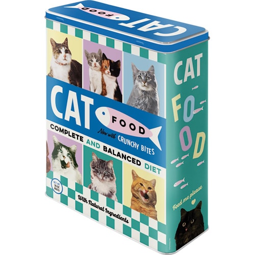 Plåtburk Cat Food Collage Hög