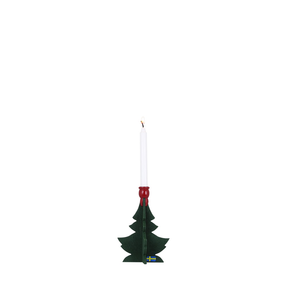 Trägran för Julgransljus Liten Grön/Röd