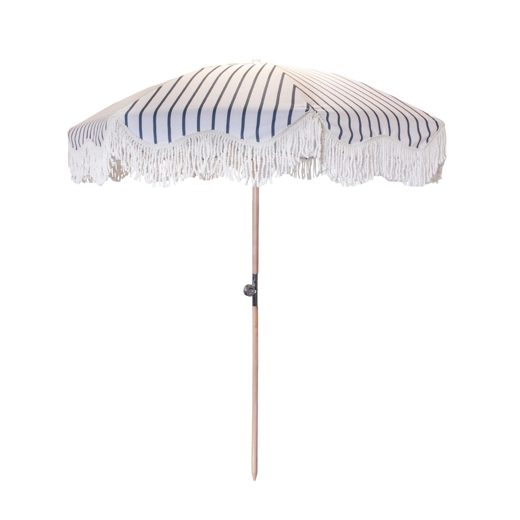 Parasoll August Rand Offwhite/Blå