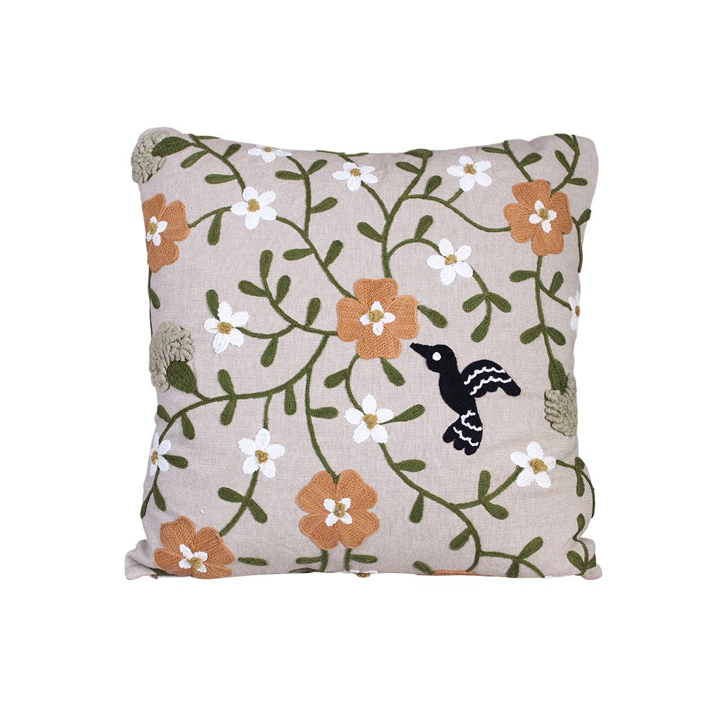 Kuddfodral Daisy Broderad