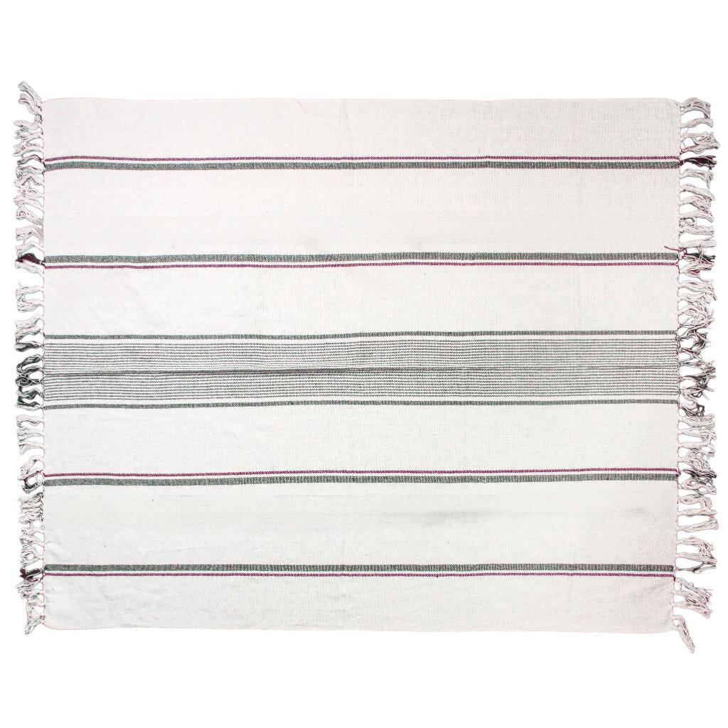 Pläd Maria Offwhite/Grön