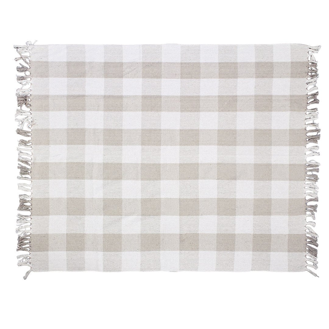 Pläd Stina Beige/Offwhite