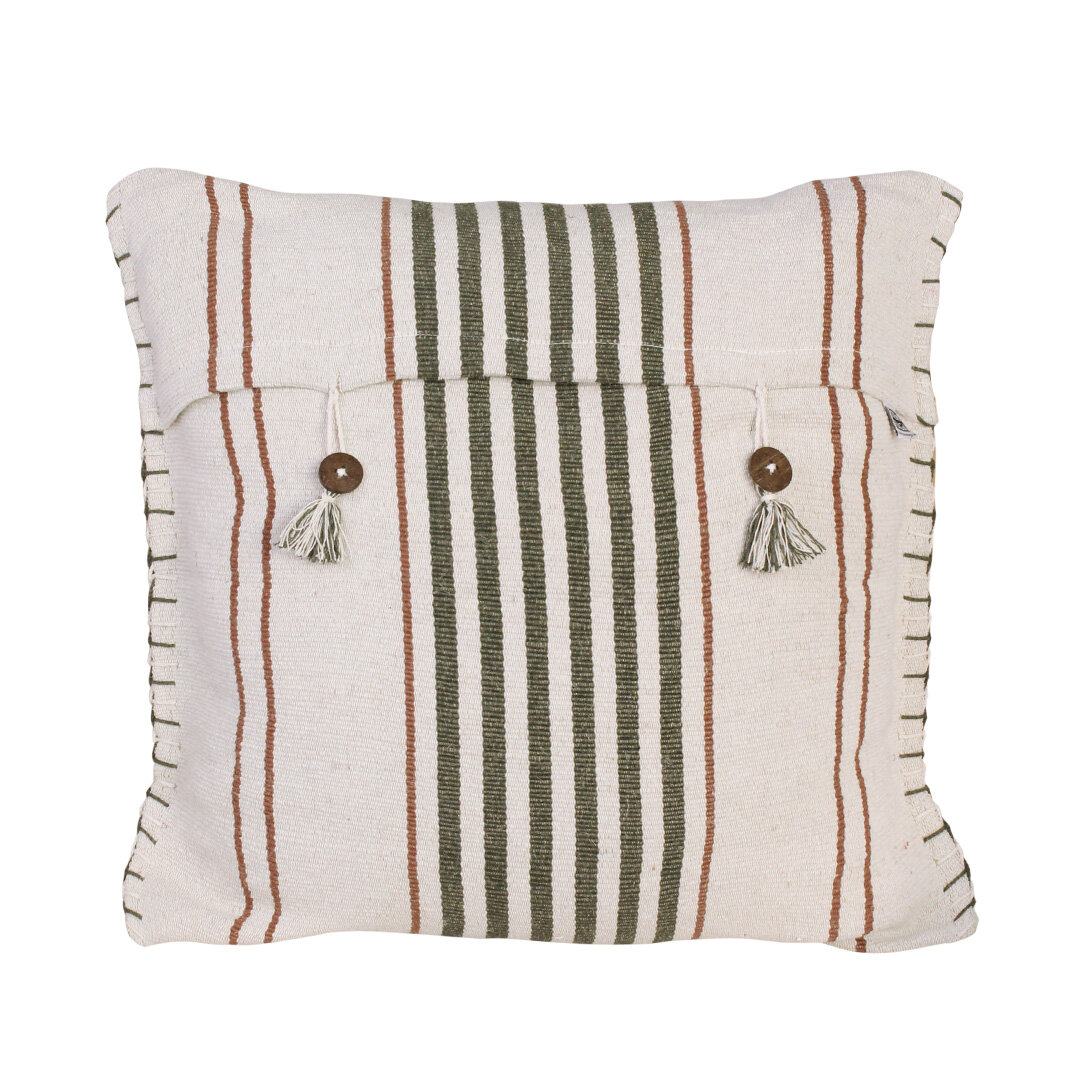 Kuddfodral Finnveden 50 x 50 Offwhite/Grön