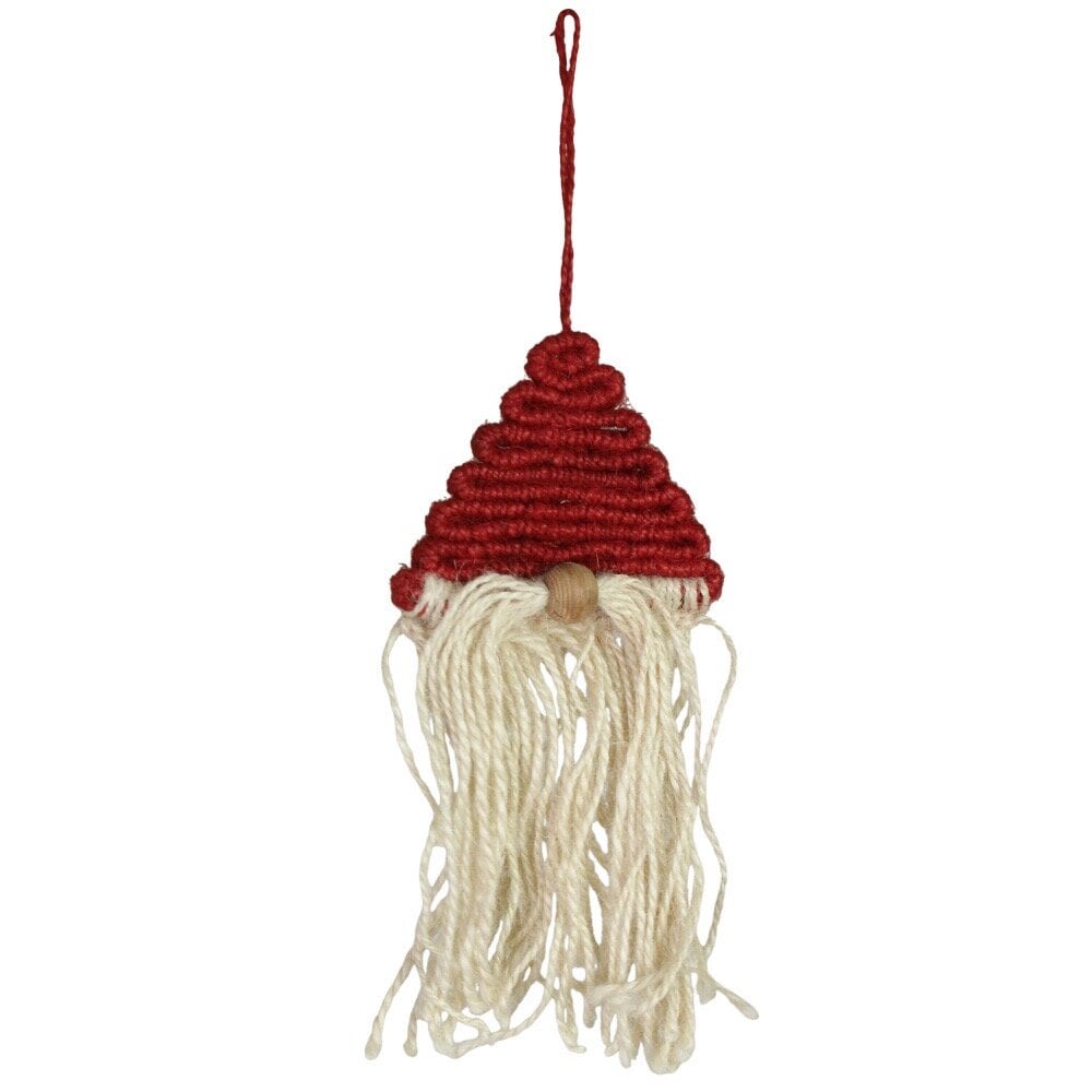 Hänge Jutetomte Nisse Röd/Offwhite