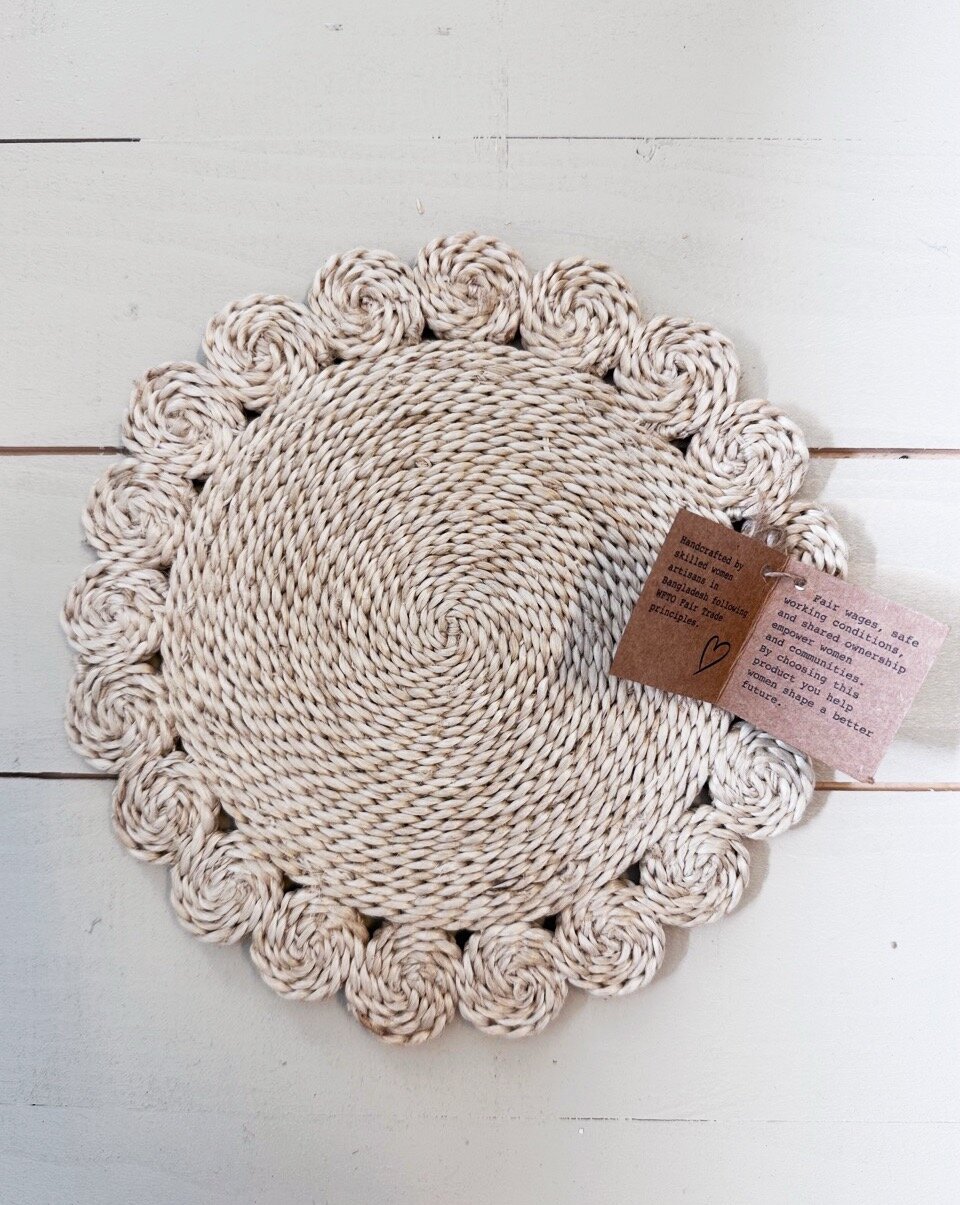 Grytunderlägg Martina Jute Offwhite