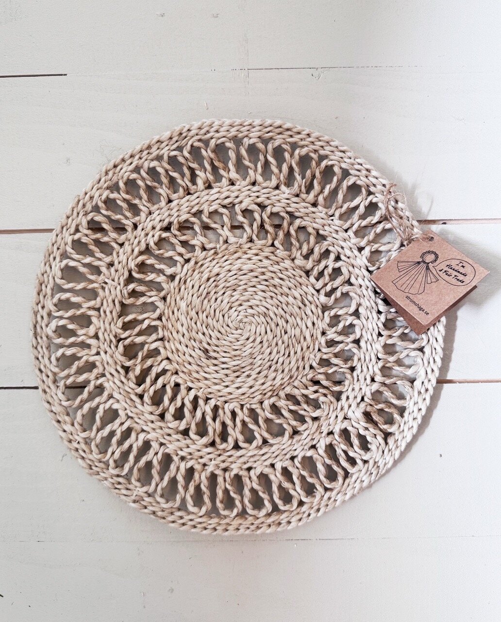 Grytunderlägg Emma Jute Offwhite