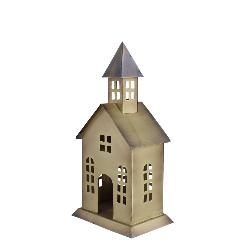 Kyrka Antik Mässing 