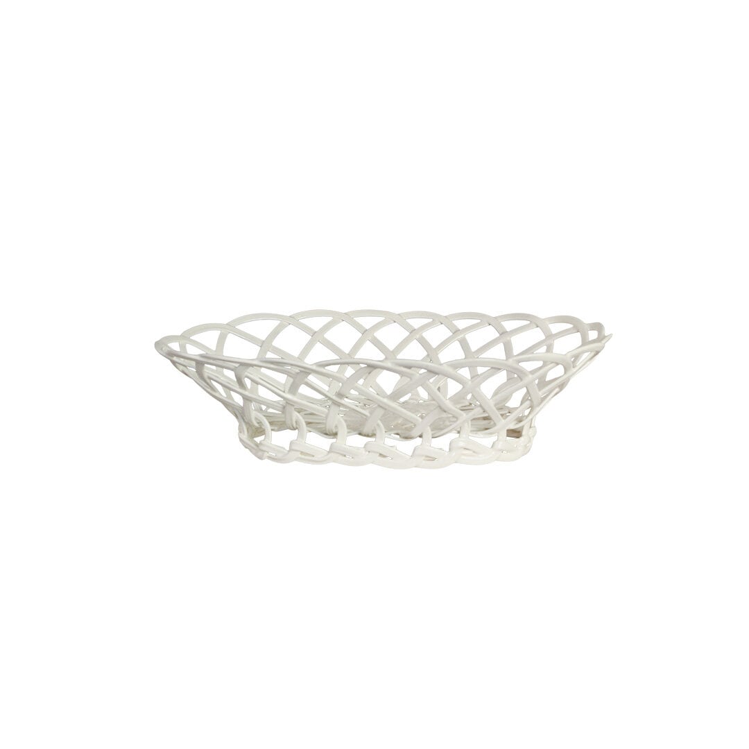 Trådkorg Hildur Oval Vit Liten