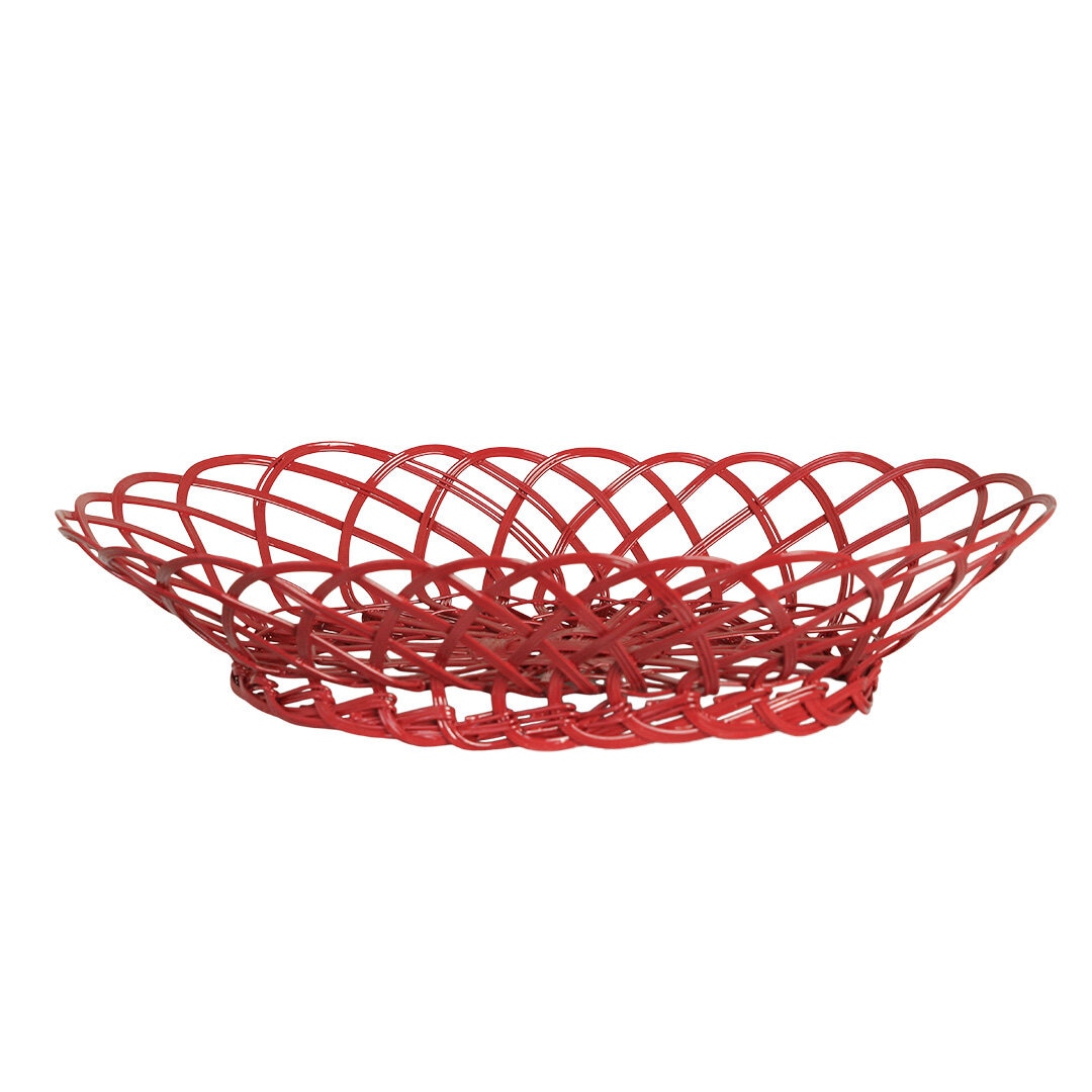 Trådkorg Hildur Oval Röd Stor