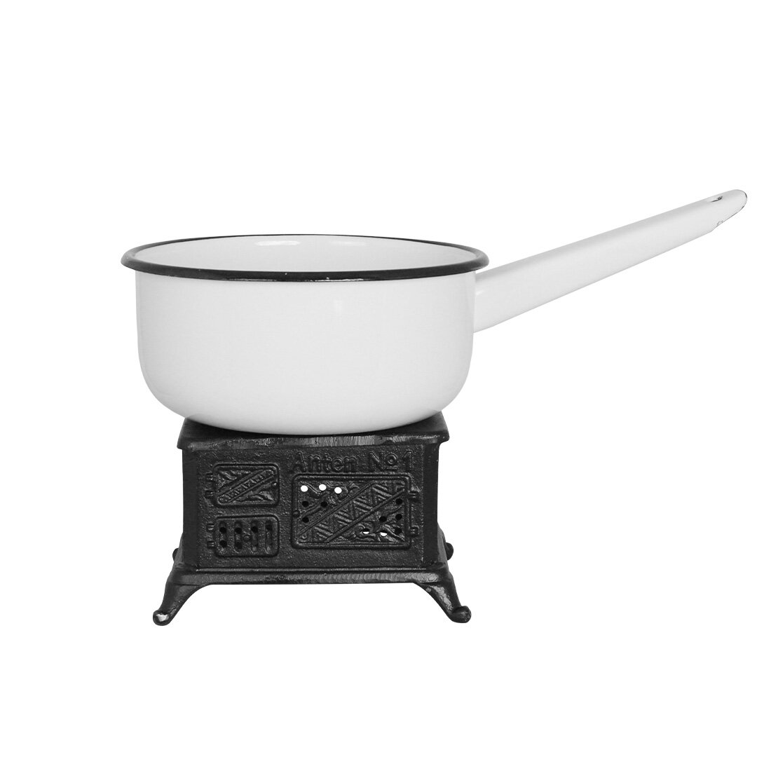 Liten Köksspis för Värmeljus Svart