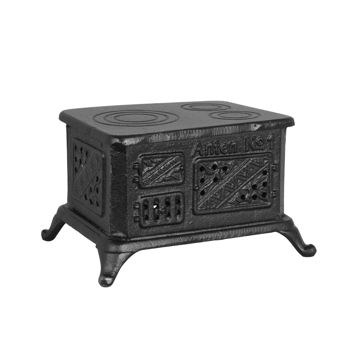 Liten Köksspis för Värmeljus Svart