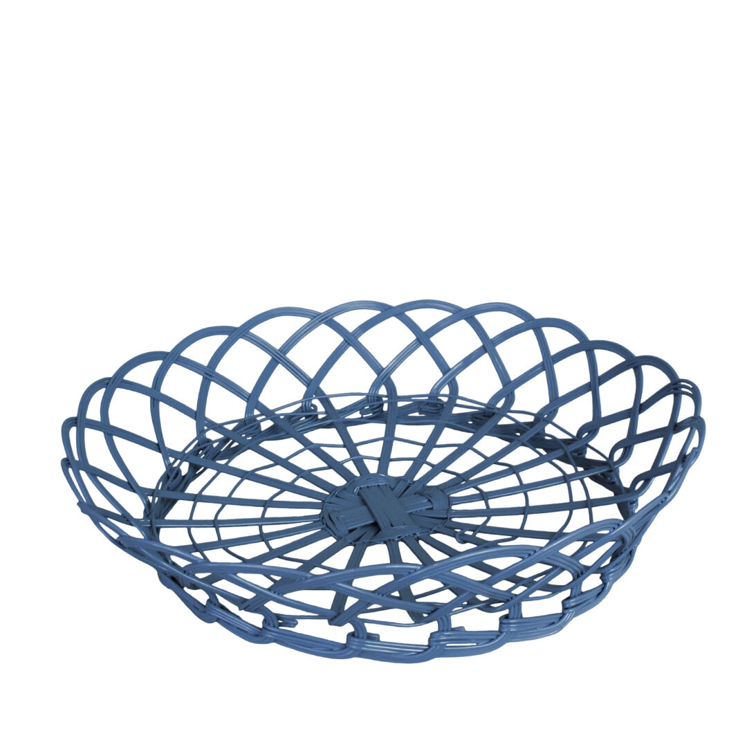 Trådkorg Hildur Rund Blå
