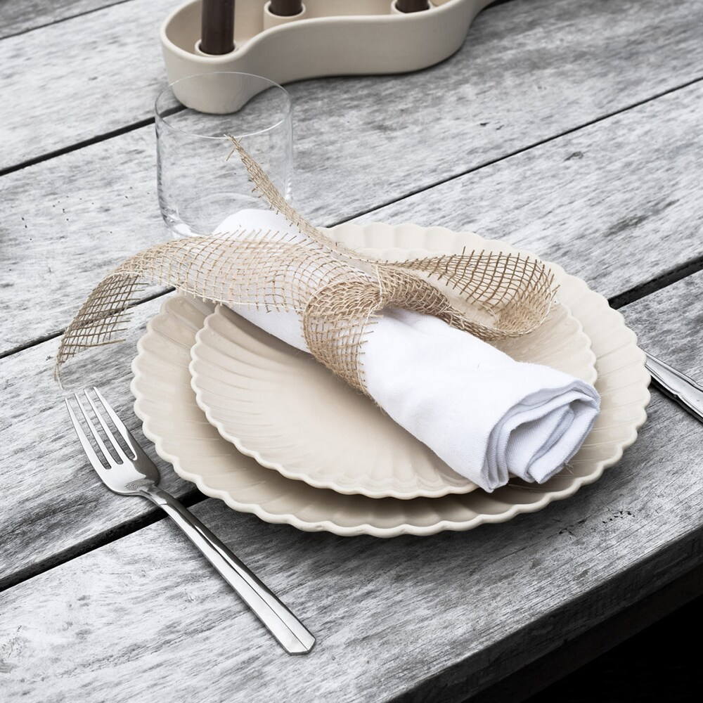 Tallrik Flora Beige
