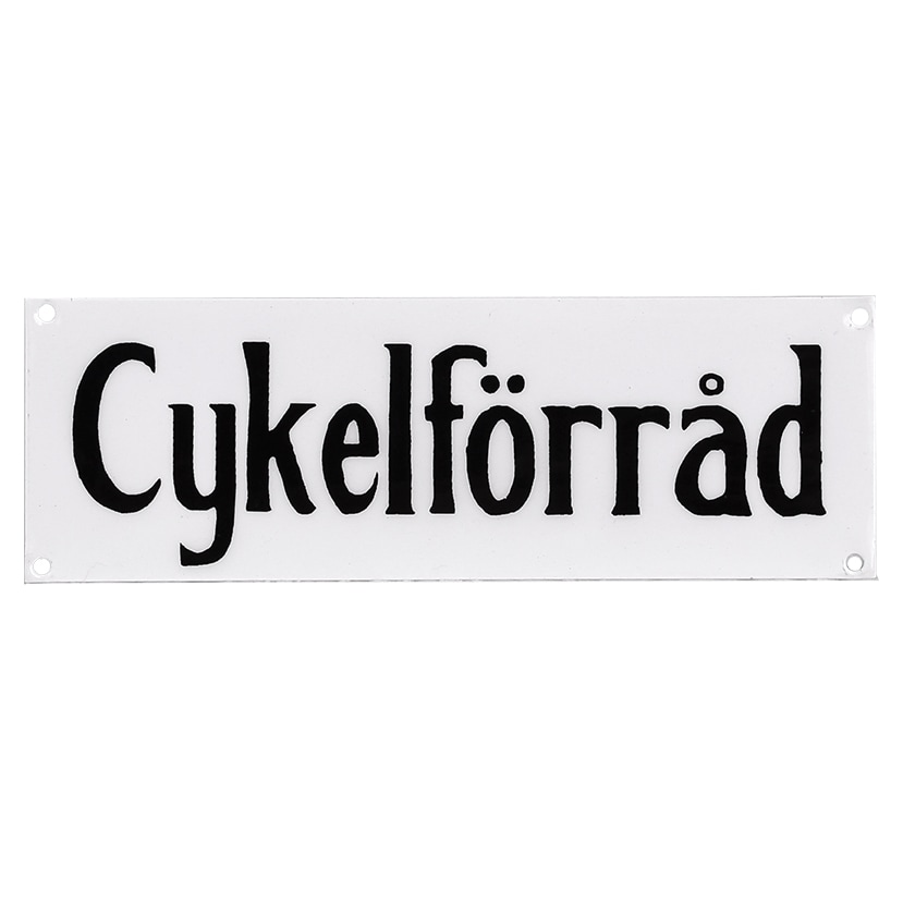 Skylt Cykelförråd