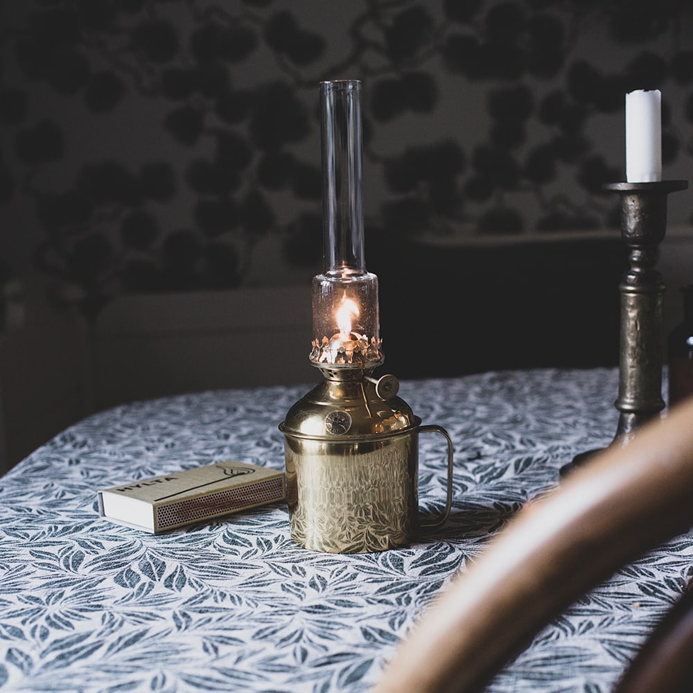 Fotogenlampa Linné Mässing Liten