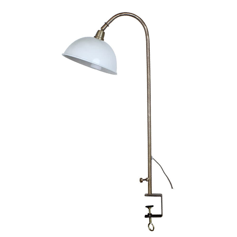 Bordslampa Pelle Antik Vit/Mässing