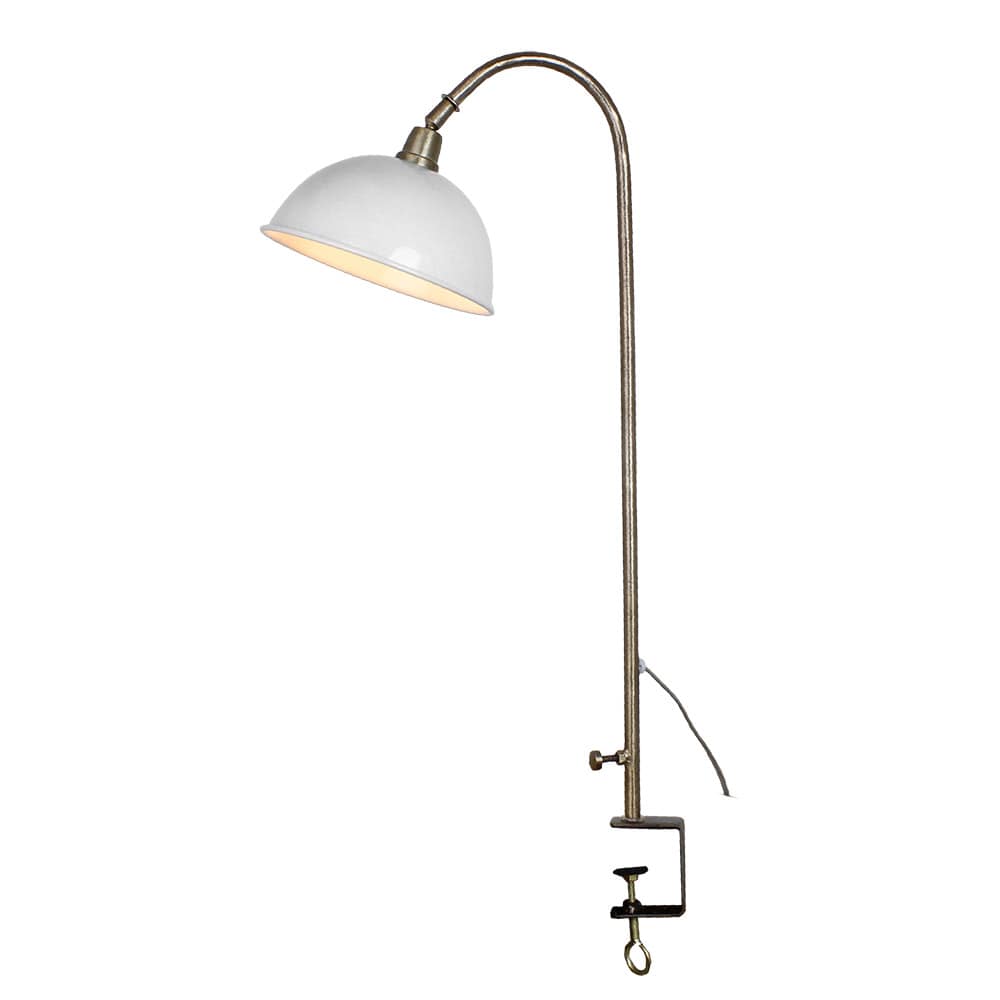 Bordslampa Pelle Antik Vit/Mässing