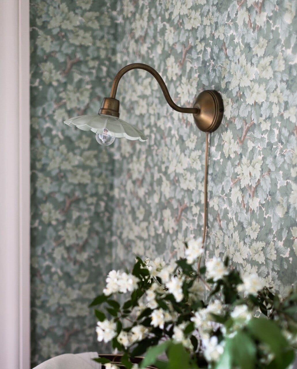 Vägglampa Gustav Mint/Antik Mässing