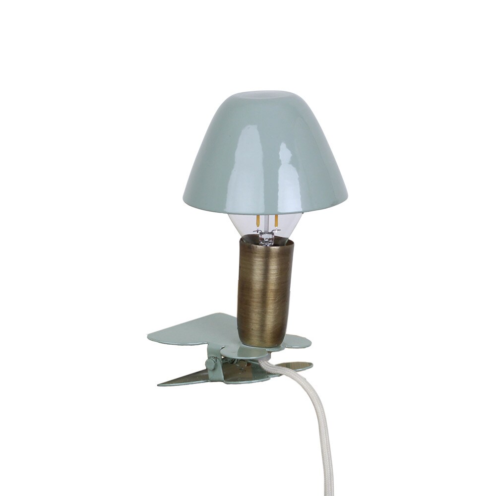 Lampa Mini På Klämma Grön