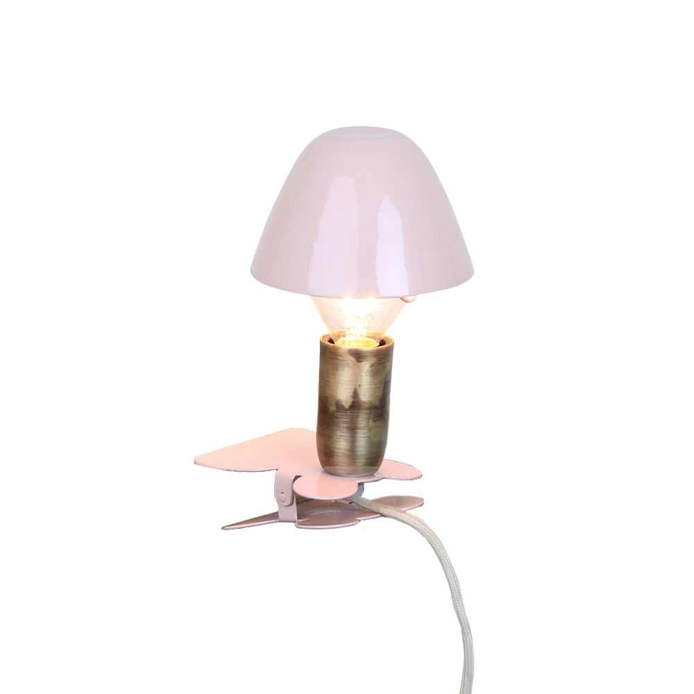 Lampa Mini På Klämma Rosa