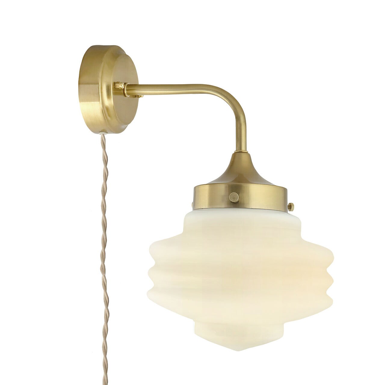 Vägglampa Valter Opal/Mässing