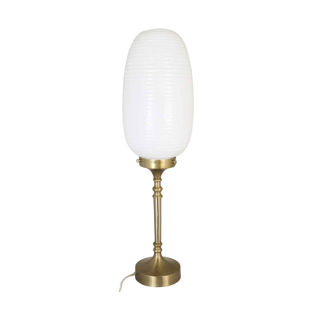 Bordslampa Evald Mässing/Opal Vit