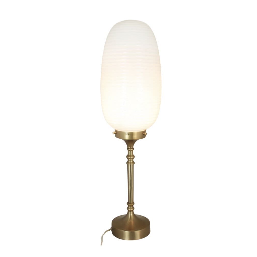 Bordslampa Evald Mässing/Opal Vit