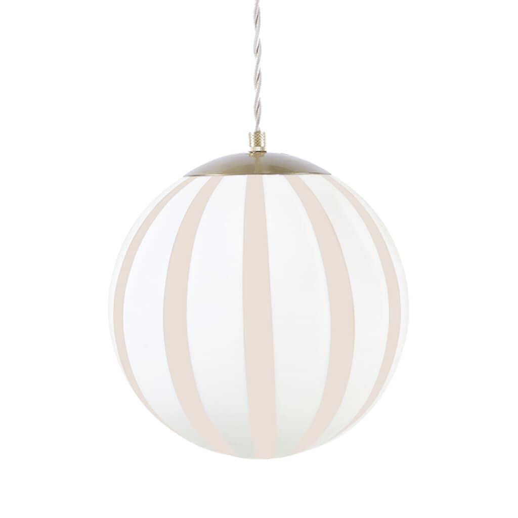 Taklampa Alba Opal Beige/Vit Stor