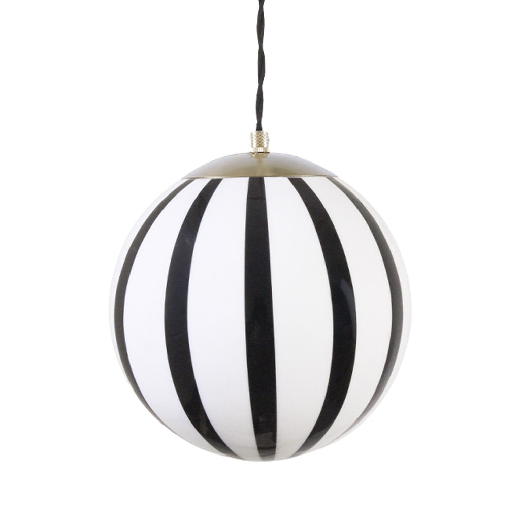 Taklampa Alba Opal Svart/Vit Stor