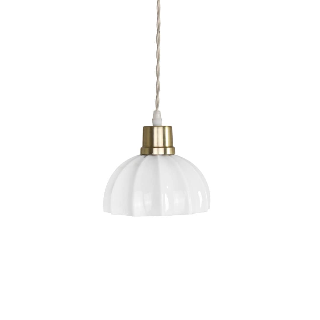 Taklampa Doris Opal Vit