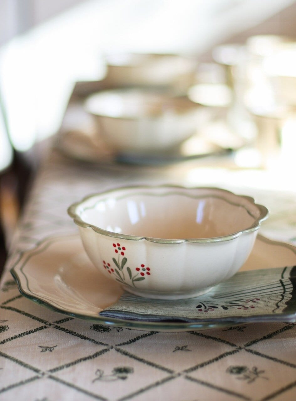 Skål Esther Vildblomma Grön Mellan