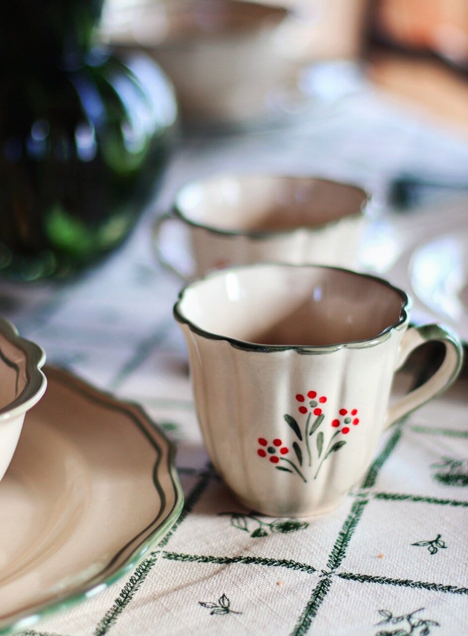 Mugg Esther Vildblomma Grön