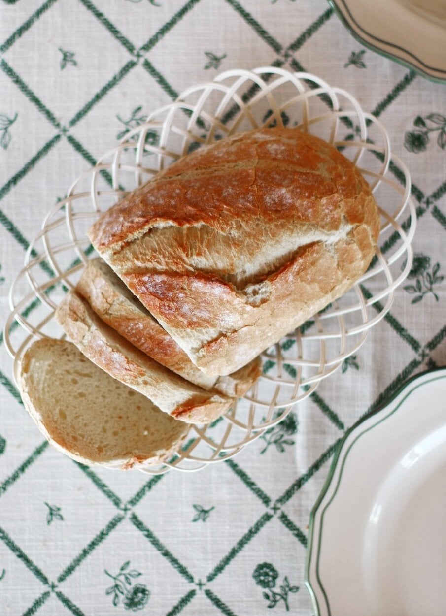 Trådkorg Hildur Oval Vit Stor