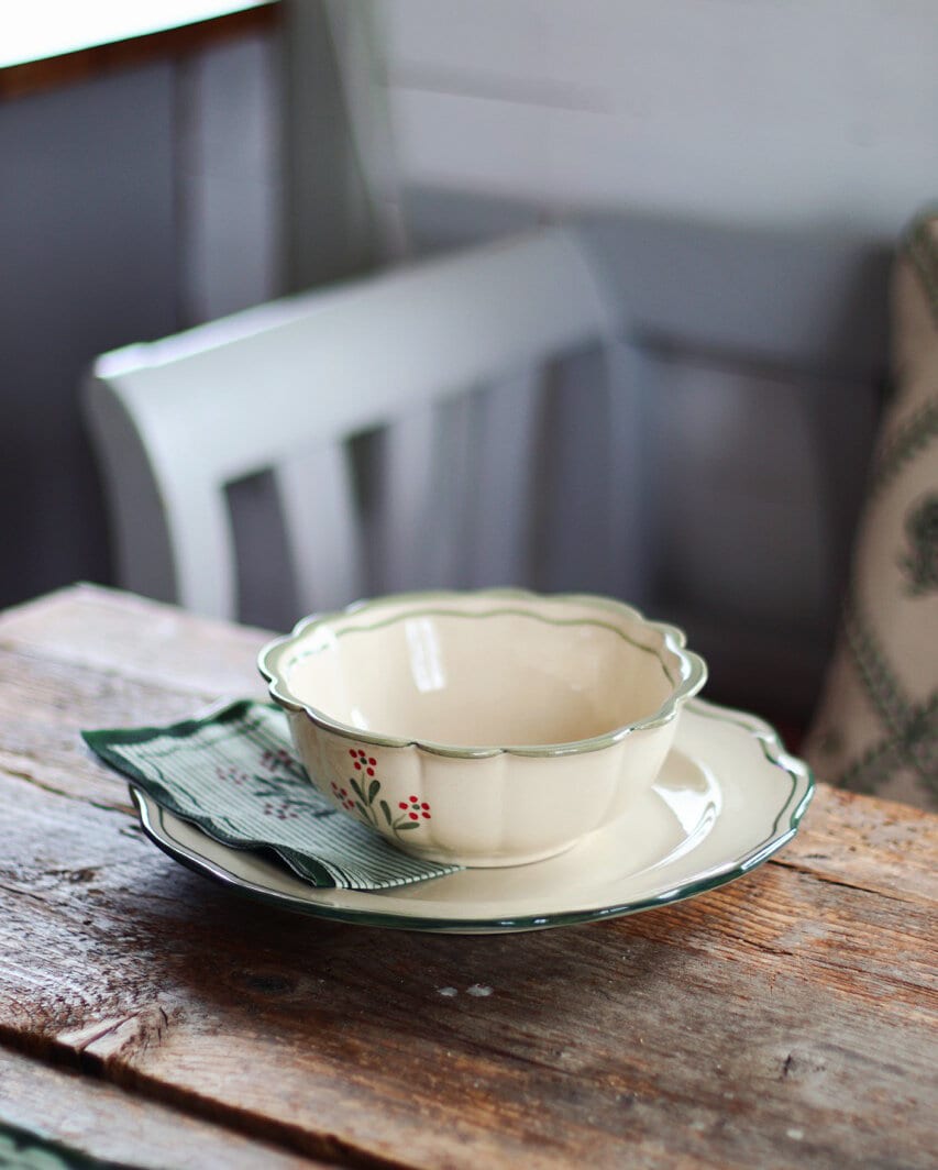 Skål Esther Vildblomma Grön Mellan