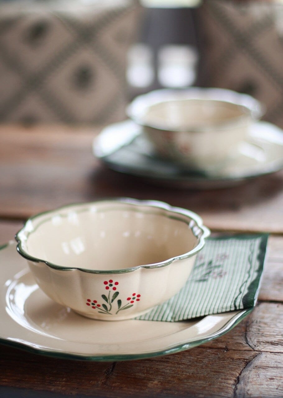 Skål Esther Vildblomma Grön Mellan